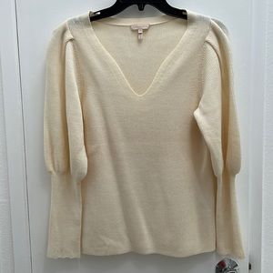 Rebecca Taylor NWOT Cream Cardigan Sweater Size M